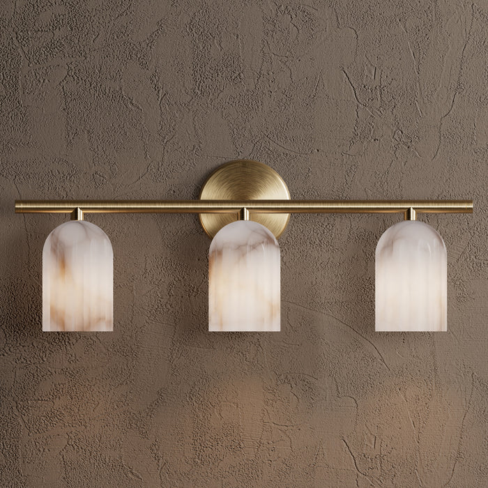 Althea - Alabaster 3 Light Vanity Sconce