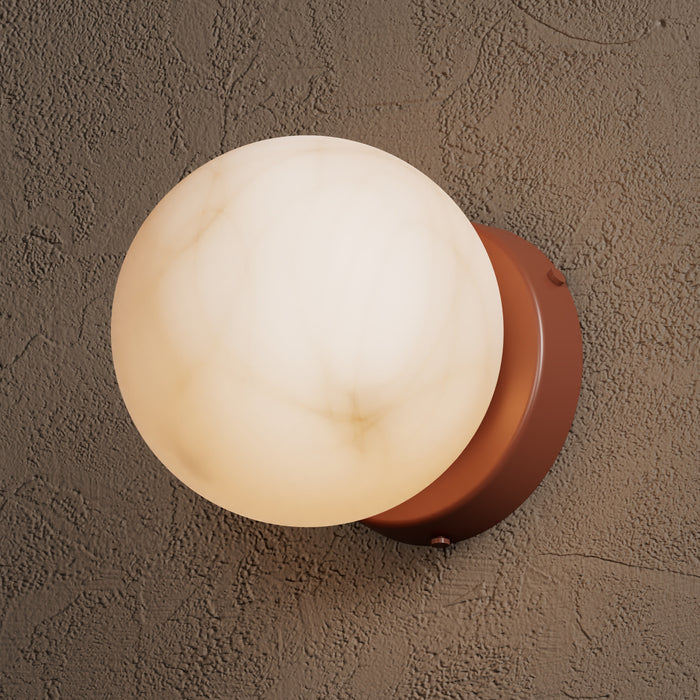 Mina - Alabaster Single Light Wall Sconce
