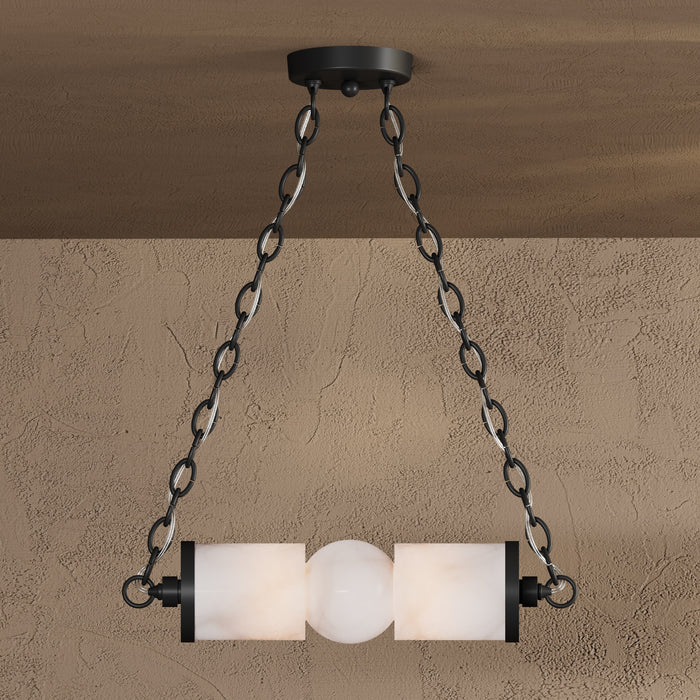 Rowley - Two Light Alabaster Pendant