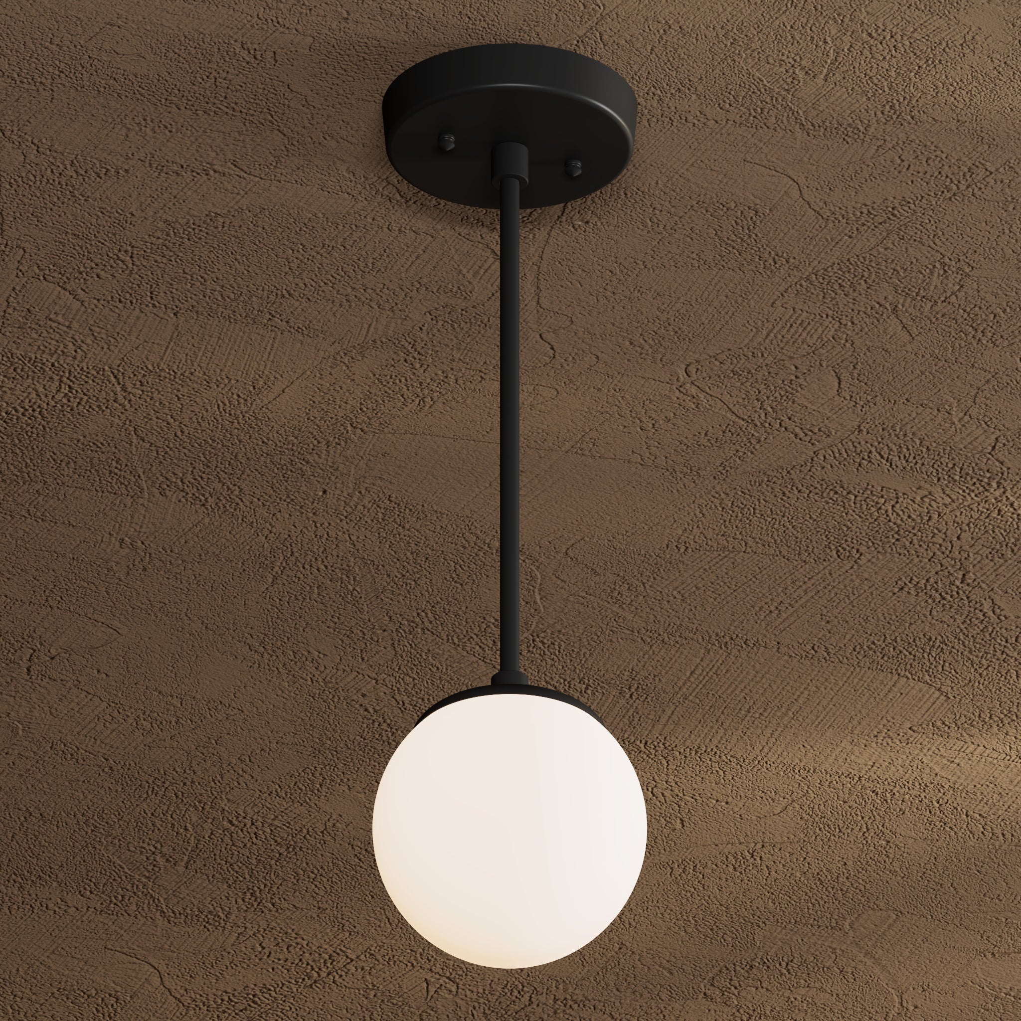 Wyola Modern Glass Globe Pendant, Handcrafted Mid Century Modern