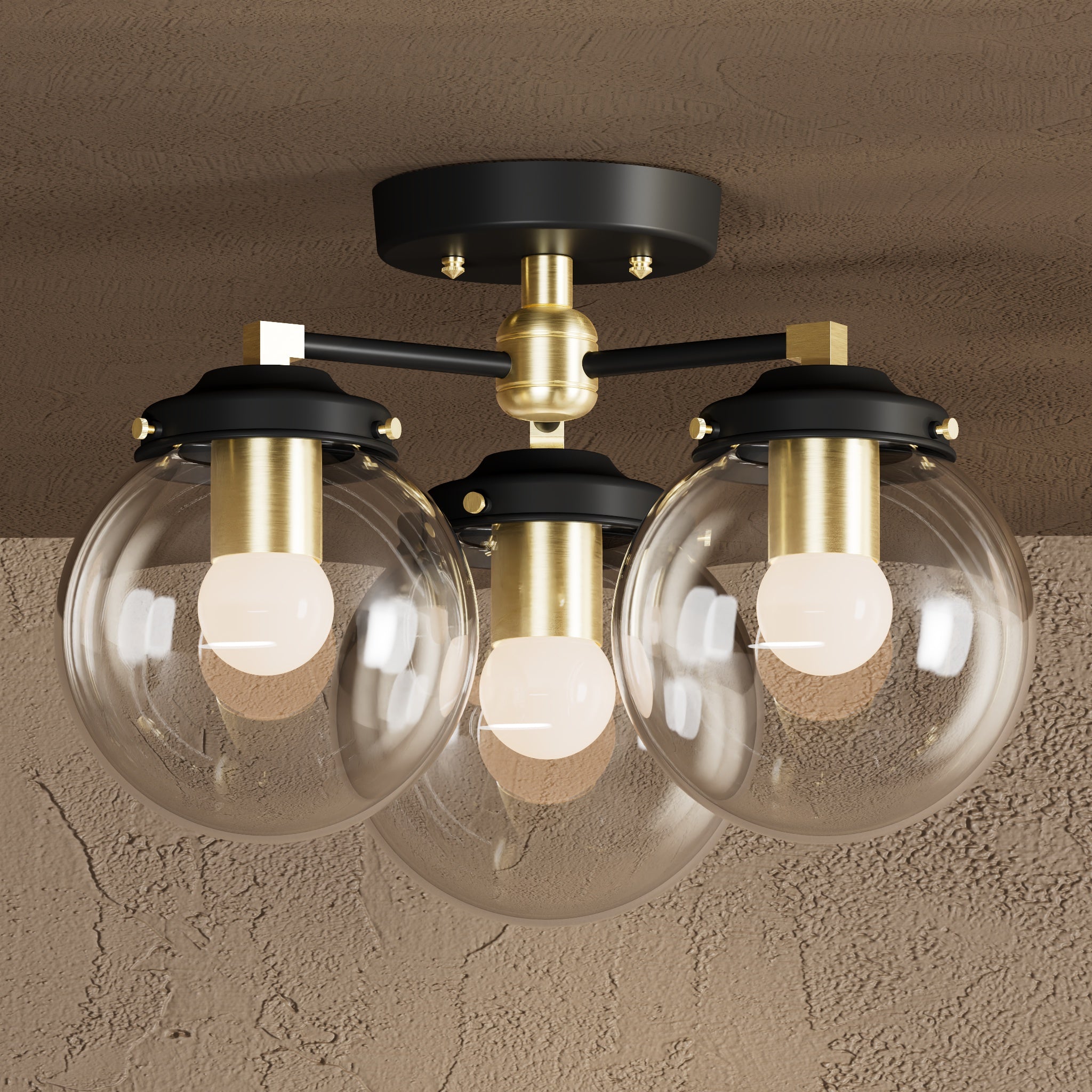 Hawthorne - Three Light Semi Flush Fixture