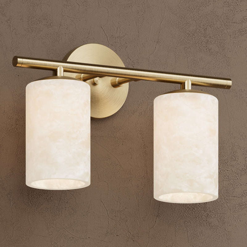 Burbank - Alabaster Two Light Bathroom Vanity