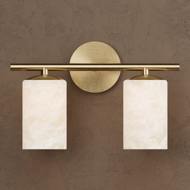 Burbank - Alabaster Two Light Bathroom Vanity