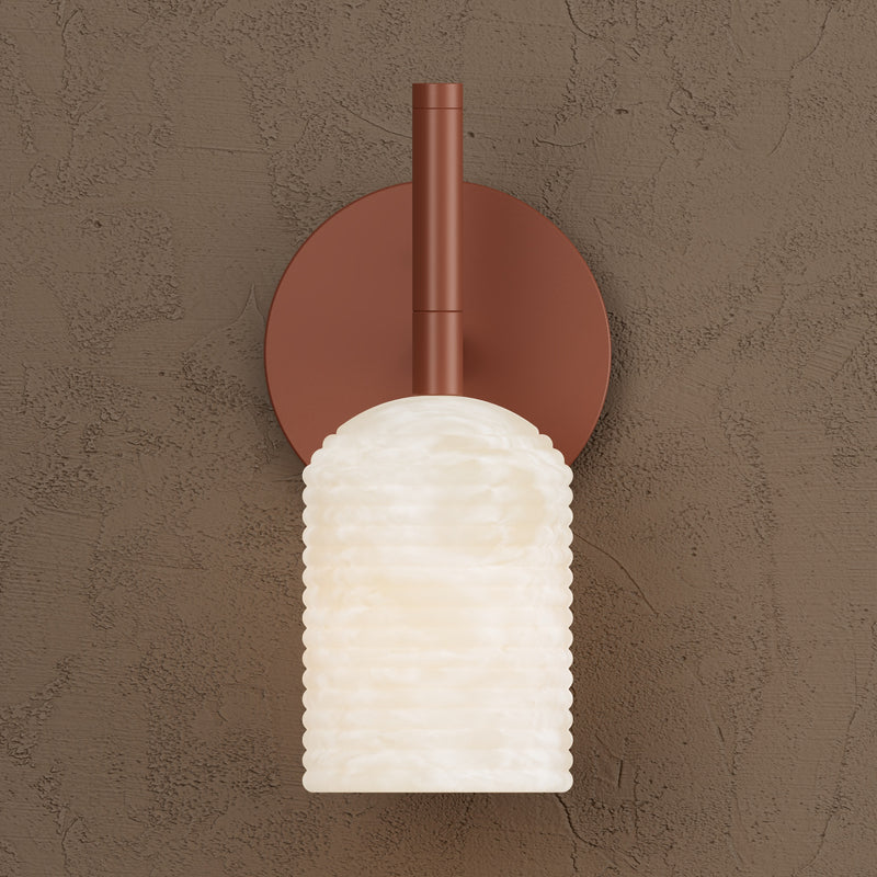 Luray - Alabaster Single Light Wall Sconce