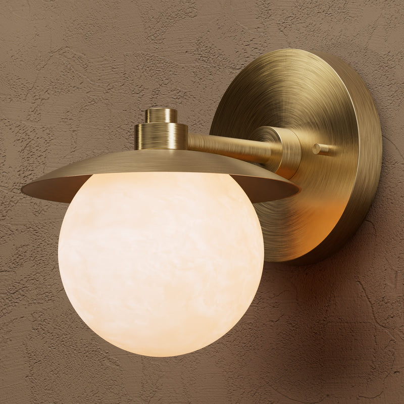 Millen - Alabaster 1 Globe Sconce Light