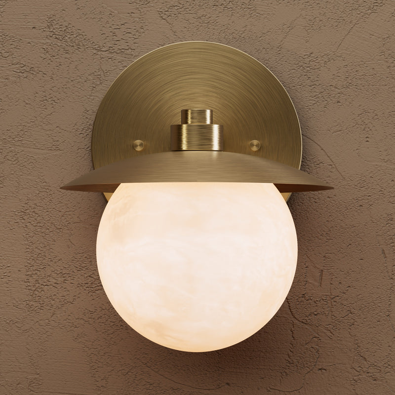Millen - Alabaster 1 Globe Sconce Light