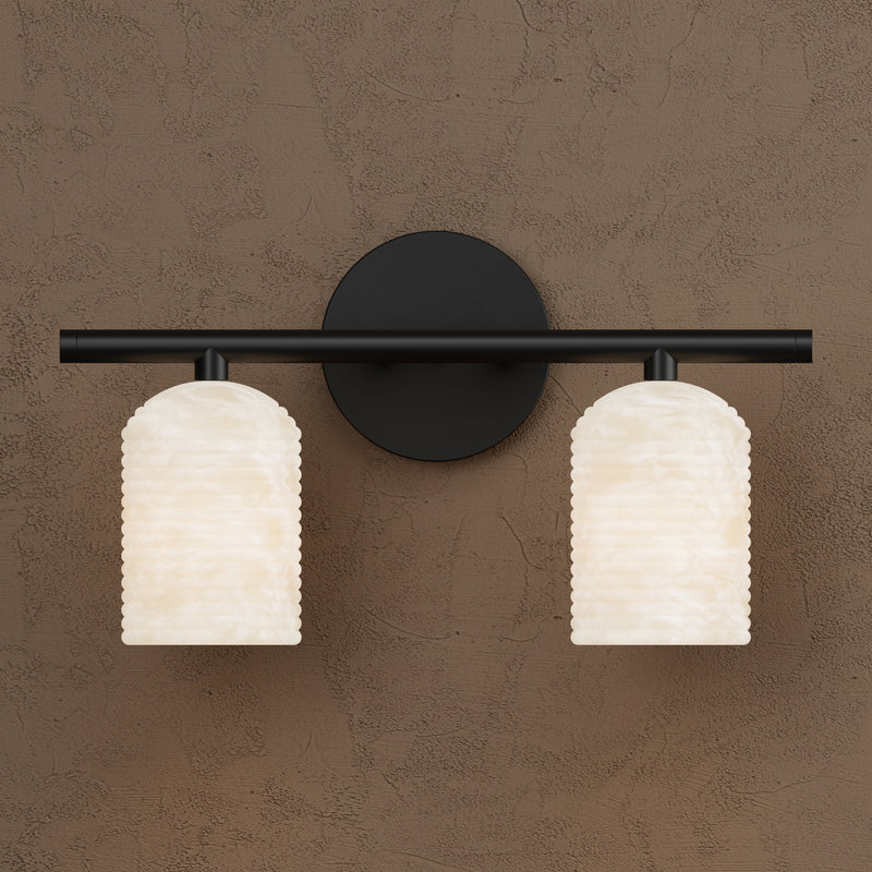 Seneca - Alabaster Two Light Bathroom Vanity