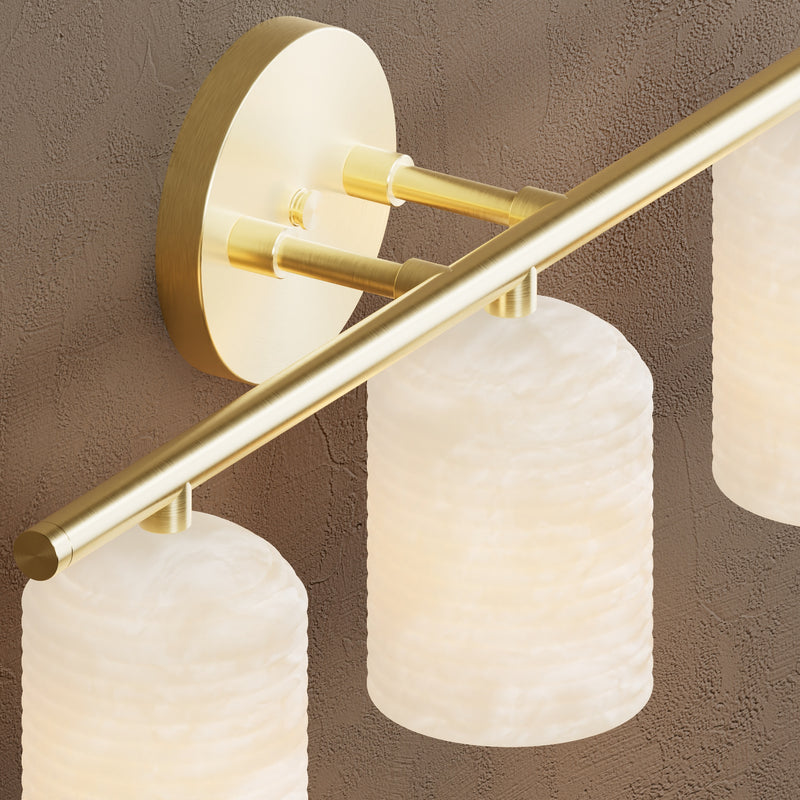 Winston - Alabaster Three Light Bathroom Vanity