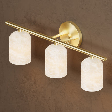 Winston - Alabaster Three Light Bathroom Vanity