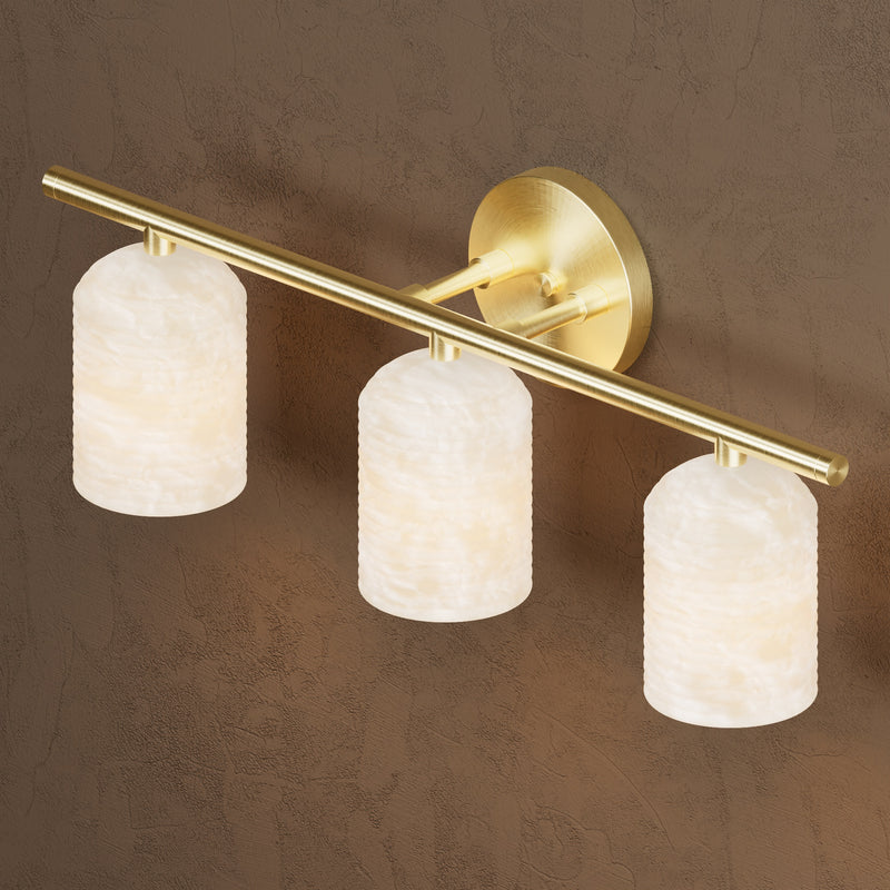 Winston - Alabaster Three Light Bathroom Vanity