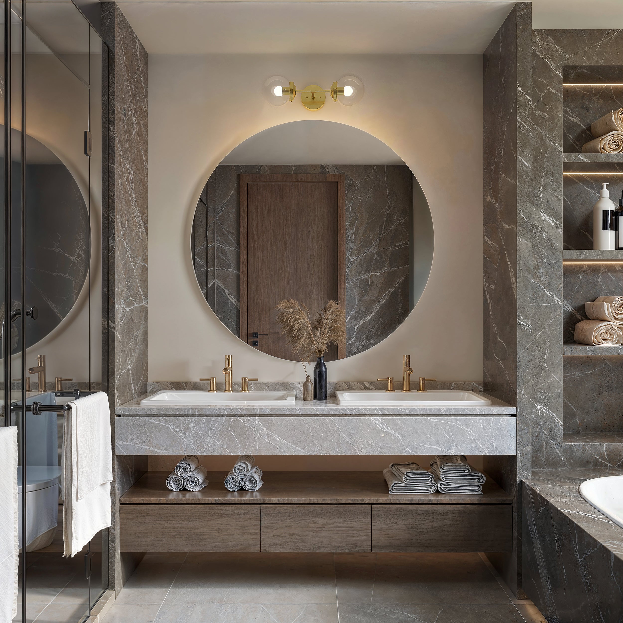 Sheridan Wall Sconce, Handcrafted 2 Light Wall Sconce, 6