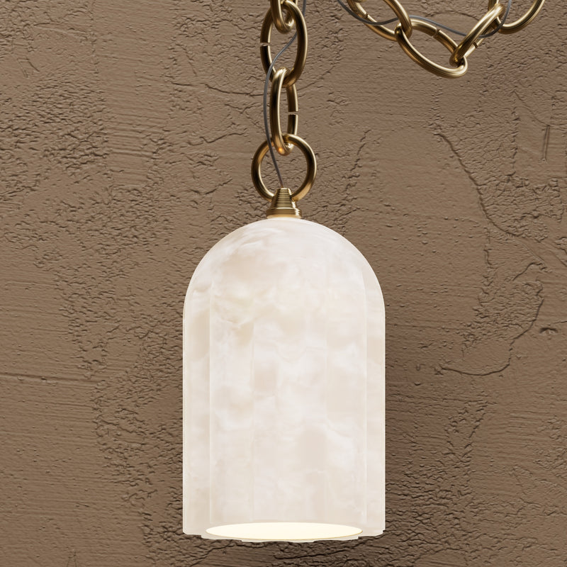 Davos - Single Light Alabaster Swag Sconce