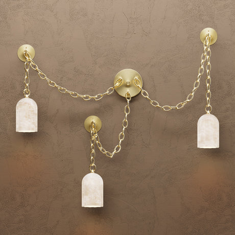 Davos - Three Light Alabaster Swag Sconce