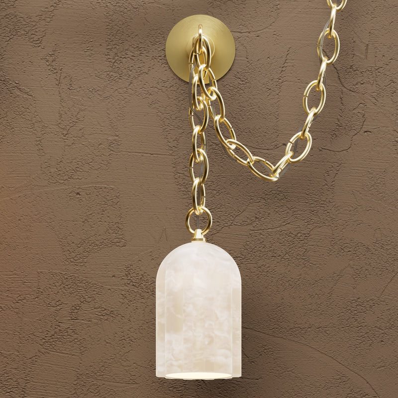Davos - Three Light Alabaster Swag Sconce