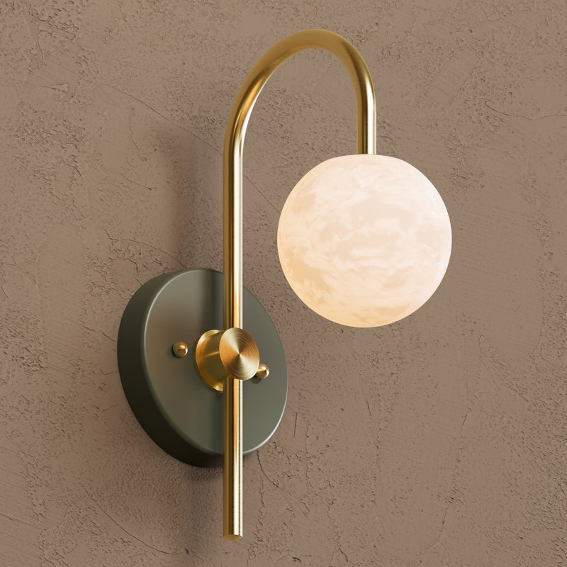 Siena - Alabaster 1 Globe Sconce Light