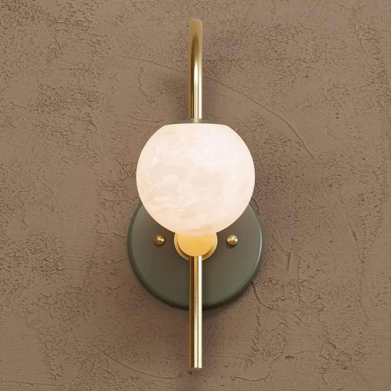 Siena - Alabaster 1 Globe Sconce Light