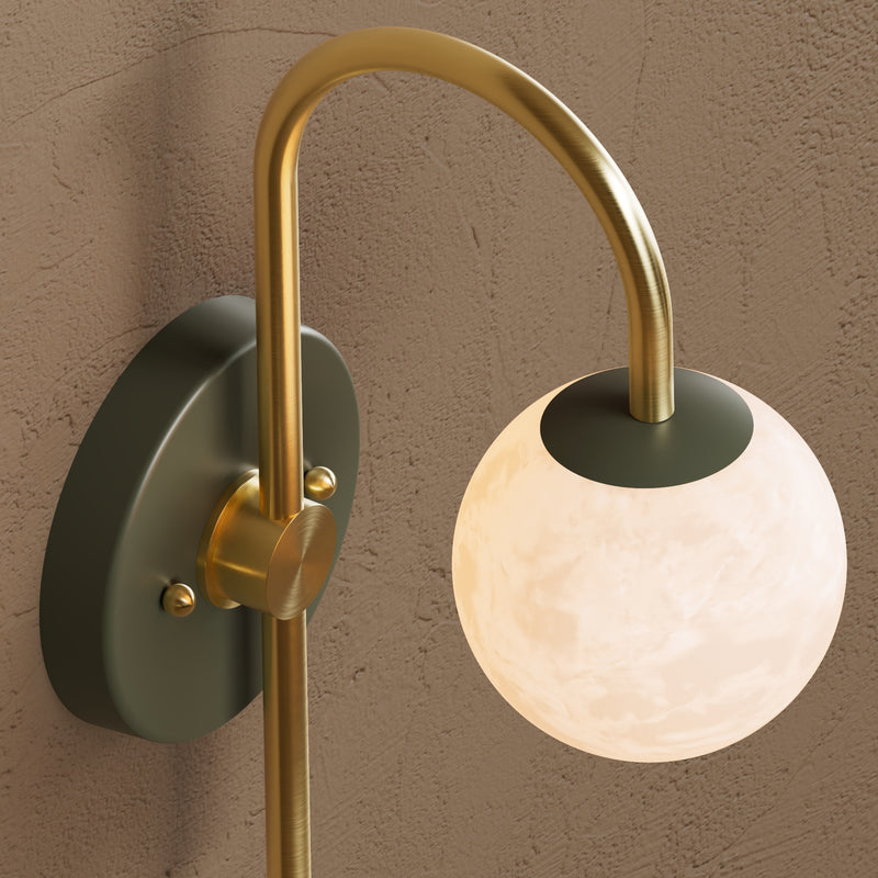 Siena - Alabaster 1 Globe Sconce Light