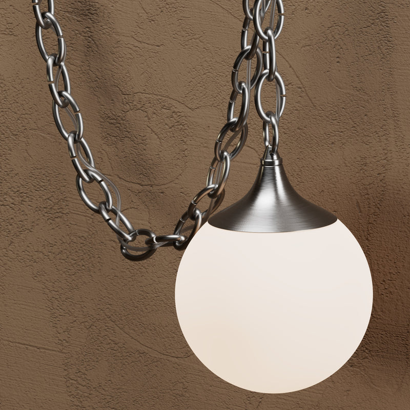 Sauer - Single Light Glass Globe Swag Sconce