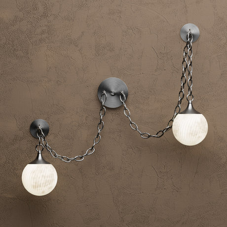 Sylvan - Alabaster Swirl Two Light Swag Sconce