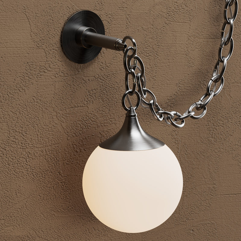 Sauer - Two Light Glass Globe Swag Sconce