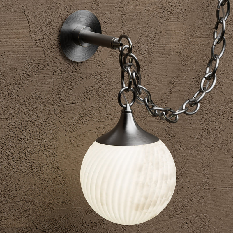 Sylvan - Alabaster Swirl Two Light Swag Sconce