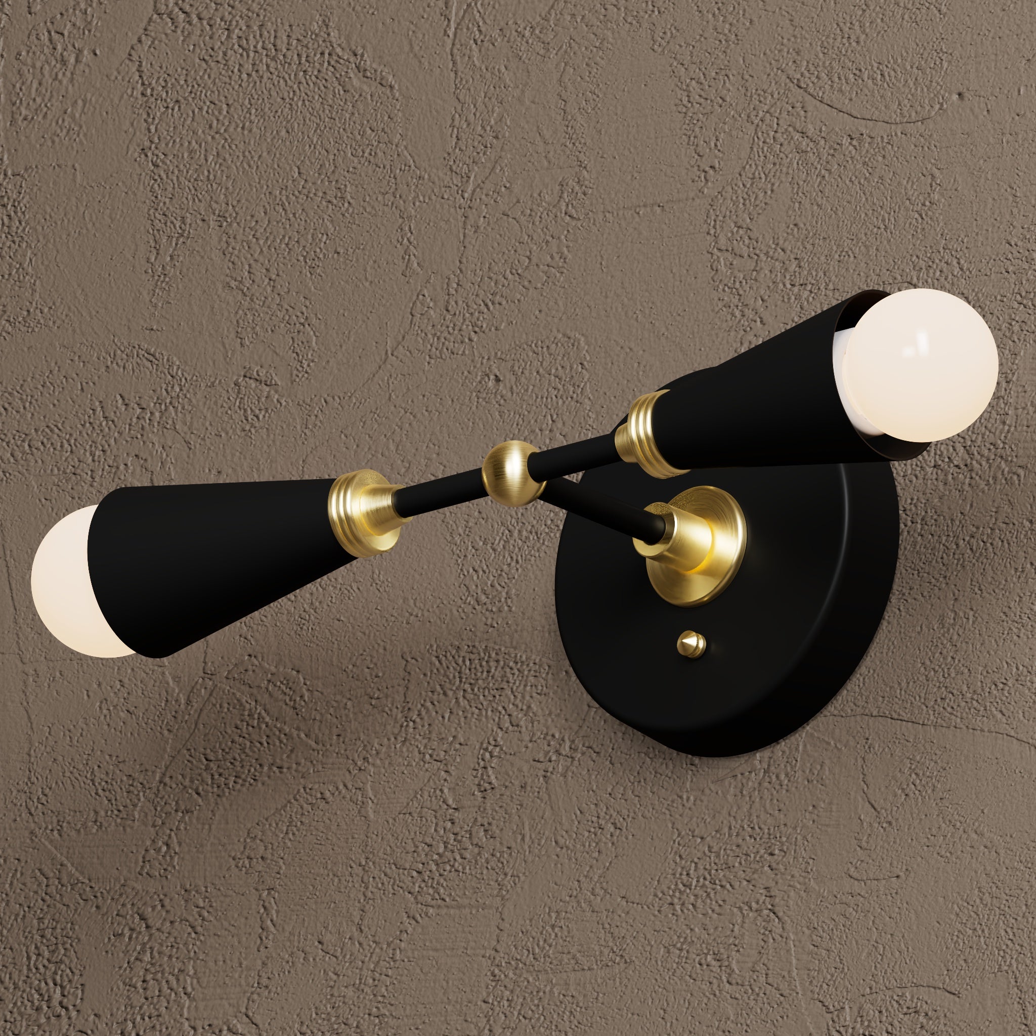 Myrtle Wall Sconce Handcrafted Mid Century Modern Lighting Double Light Wall Mount Fixture Velora