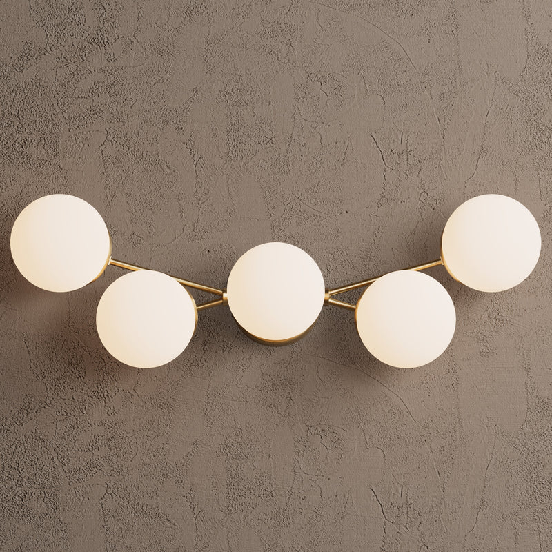 Owasso - Five Light Bathroom Vanity - Wall Sconce - Custom Lighting By Velora