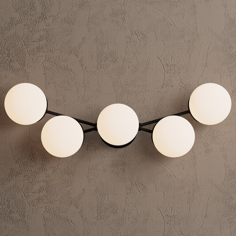 Owasso - Five Light Bathroom Vanity - Wall Sconce - Custom Lighting By Velora