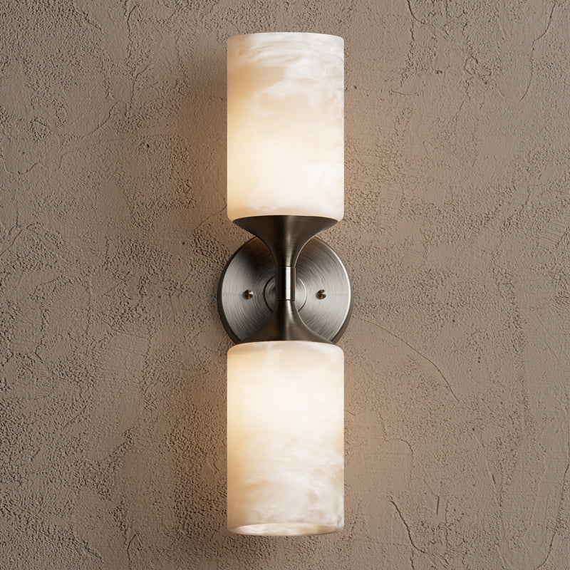 Richmond - Alabaster 2 Light Sconce - Wall Sconce - Custom Lighting By Velora