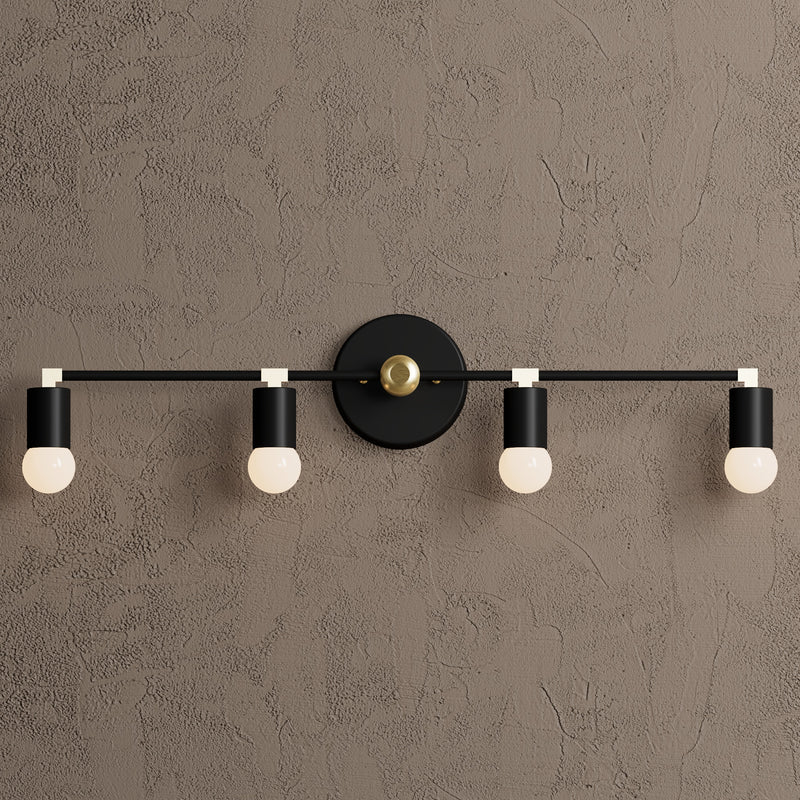 Yoakum - Four Light Bathroom Vanity - Wall Light Fixtures - Custom Lighting By Velora