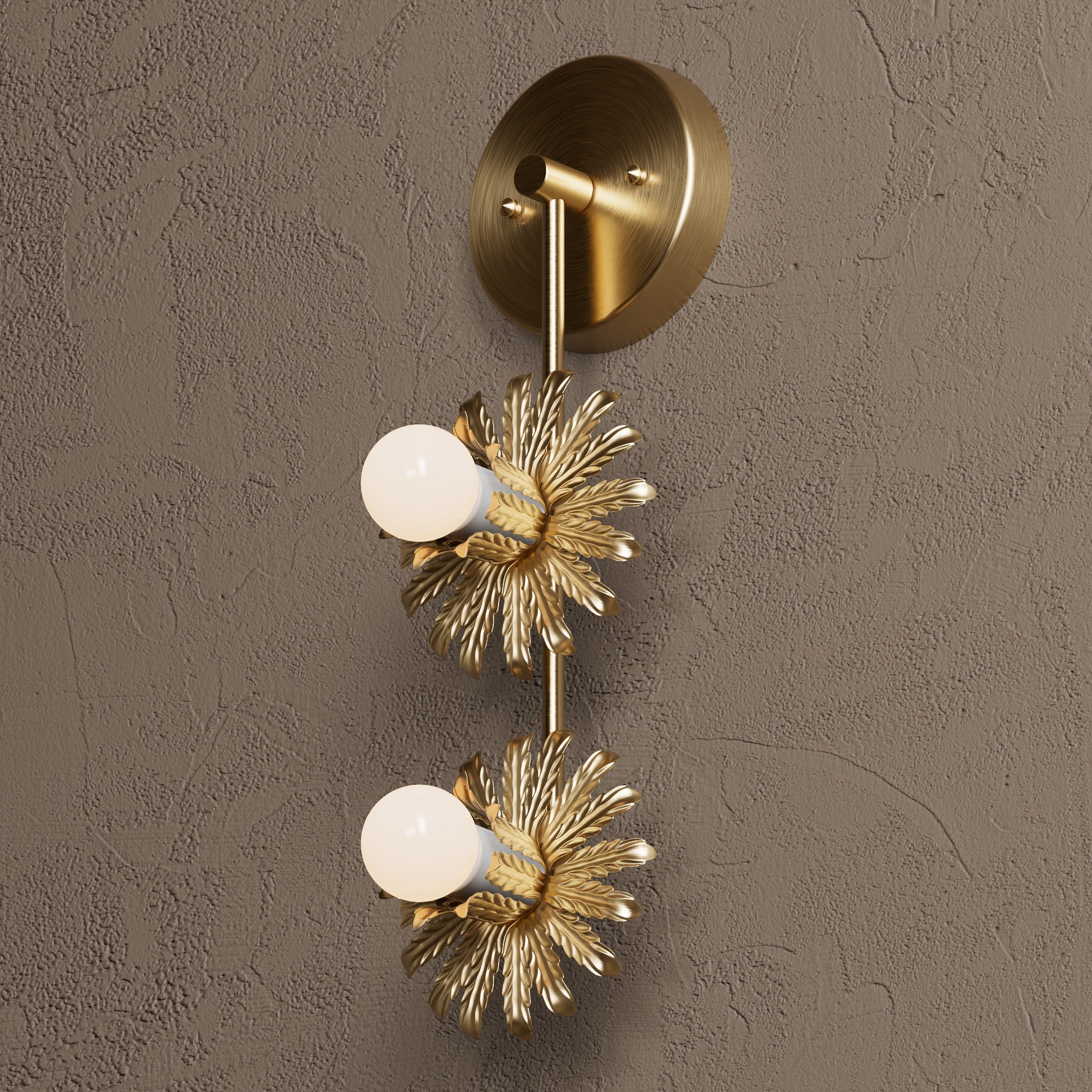 Cary 2 Light Wall Sconce, Handcrafted Mid Century Modern Lighting