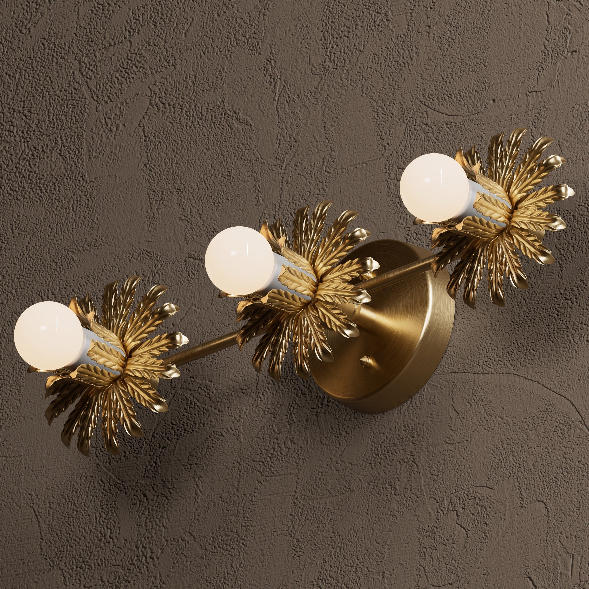 Joliet 3 Light Wall Sconce Handcrafted Mid Century Modern Lighting Three Light Wall Mount Vanity Fixture Velora