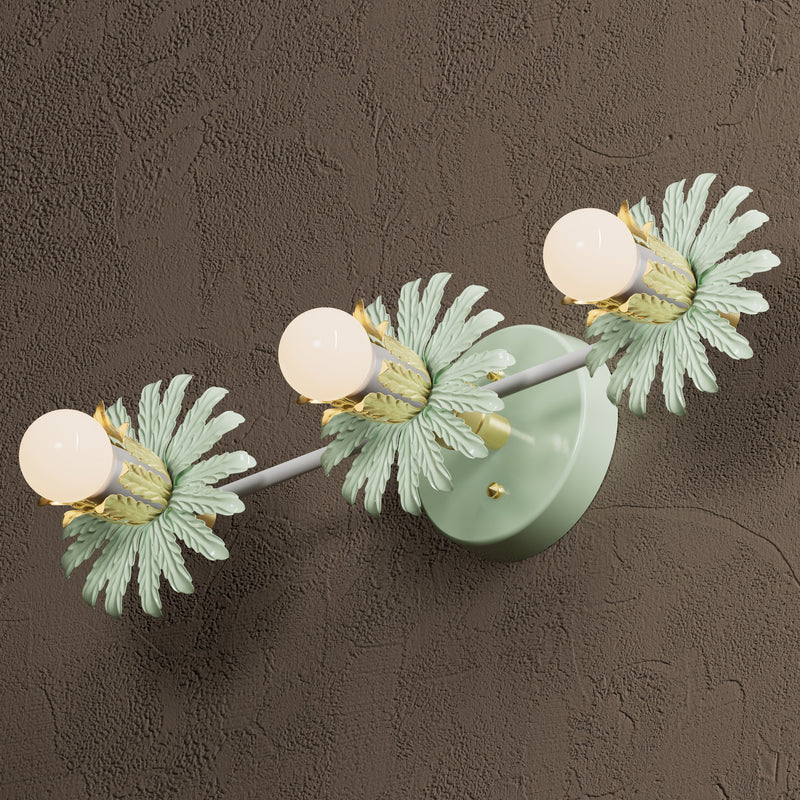 Joliet - 3 Light Sconce - Mint Green - Wall Sconce - Custom Lighting By Velora