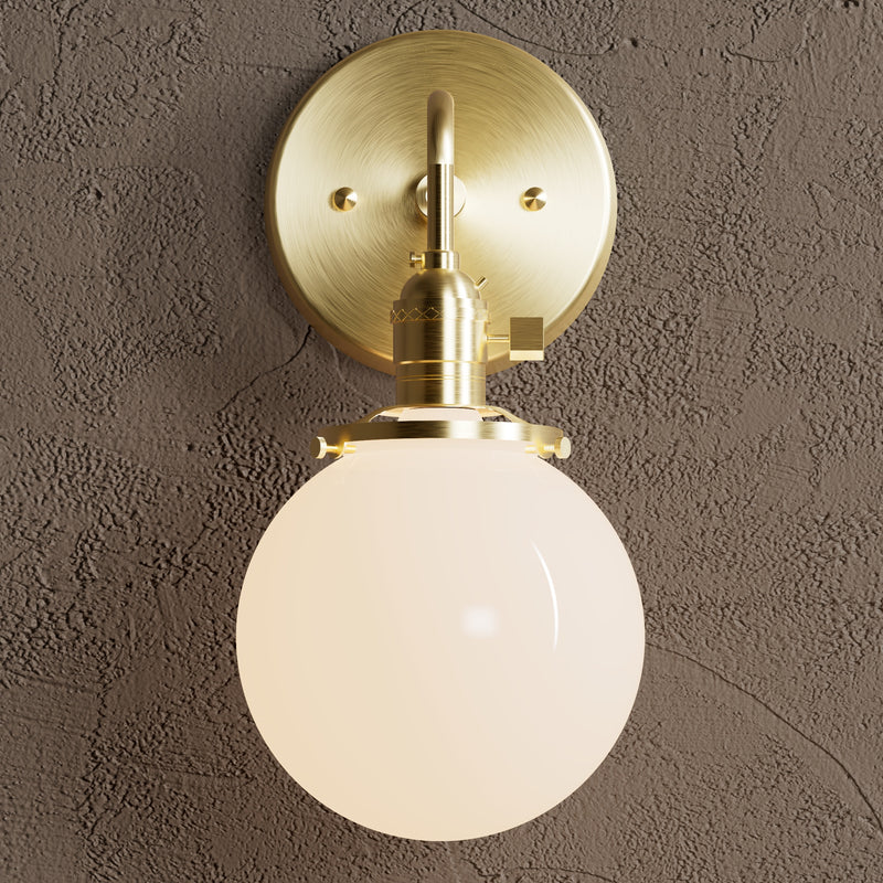 Alford - 6’’ Globe Single Light Sconce - Wall Sconce - Custom Lighting By Velora