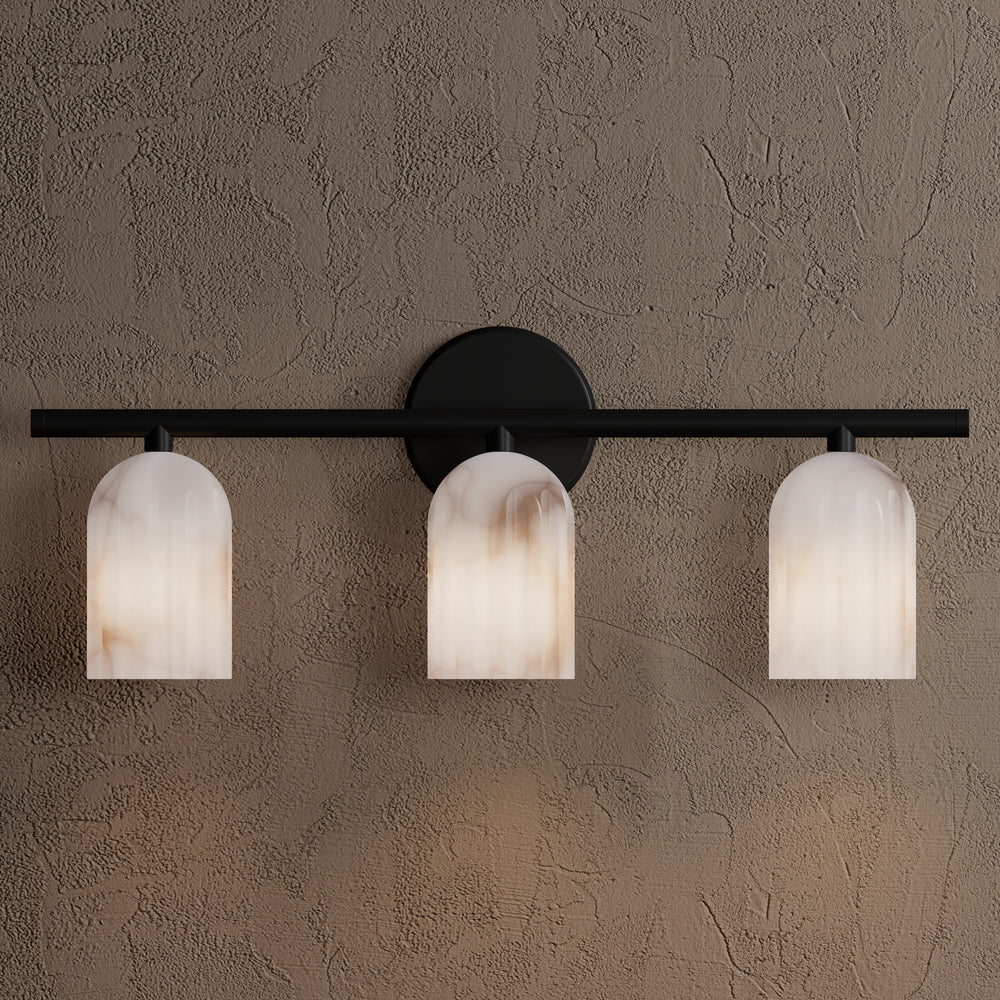 Althea - Alabaster 3 Light Vanity Sconce