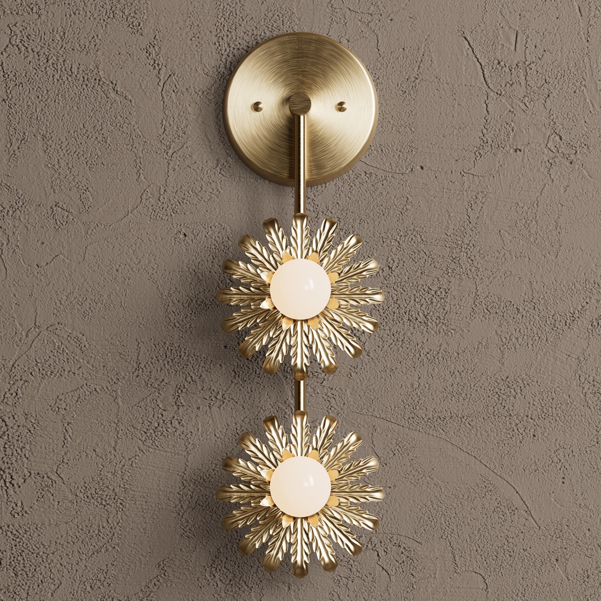 Cary 2 Light Wall Sconce, Handcrafted Mid Century Modern Lighting