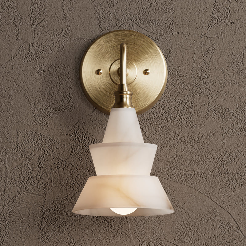 Dunlavy - Alabaster Single Light Sconce - Wall Sconce - Custom Lighting By Velora