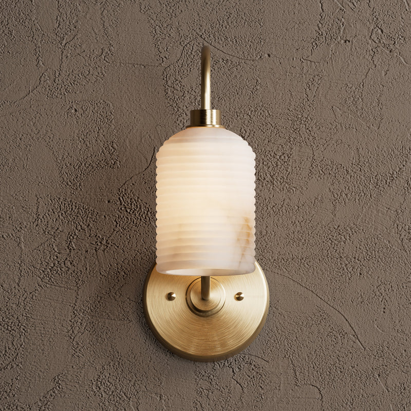 Fairhope - Alabaster Single Light Sconce - Wall Sconce - Custom Lighting By Velora