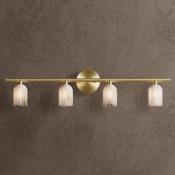 Manhattan - Alabaster 4 Light Vanity Sconce