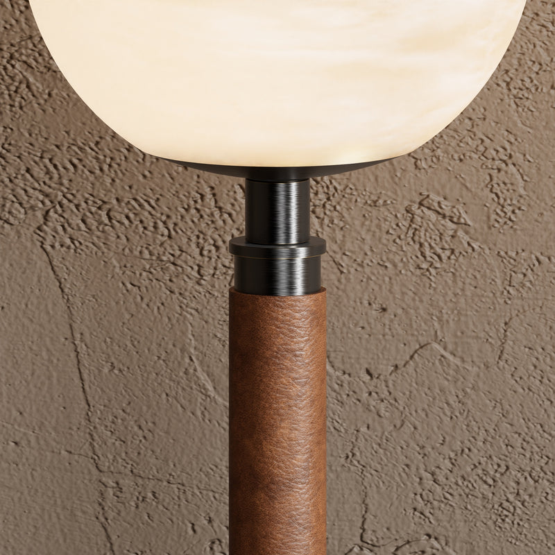 Arlington - Alabaster Globe Table Lamp - Table Lamp - Custom Lighting By Velora
