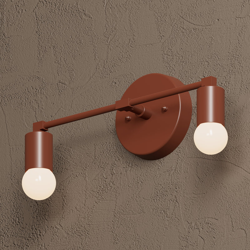 Arvada - Two Light Bathroom Vanity - Terra Red - Wall Sconce - Custom Lighting By Velora