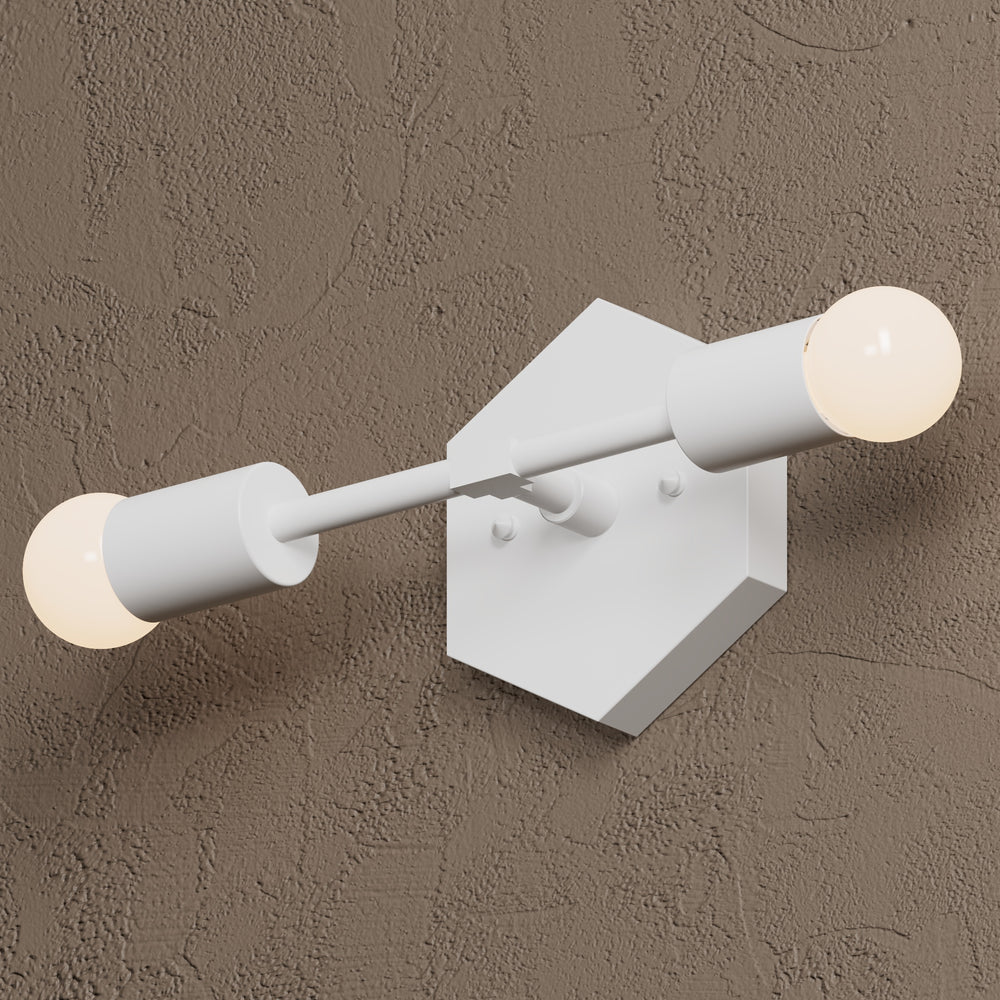 Athens - Two Light Wall Sconce Hexagon Base