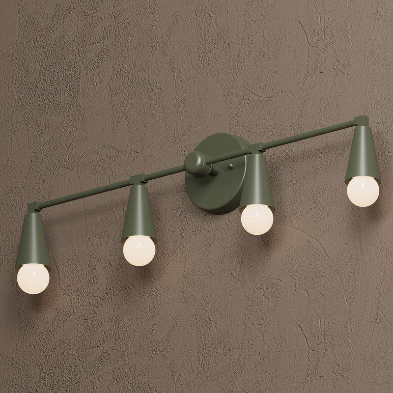 Auburn - Four Light Bathroom Vanity - Olive Green - Wall Sconce - Custom Lighting By Velora