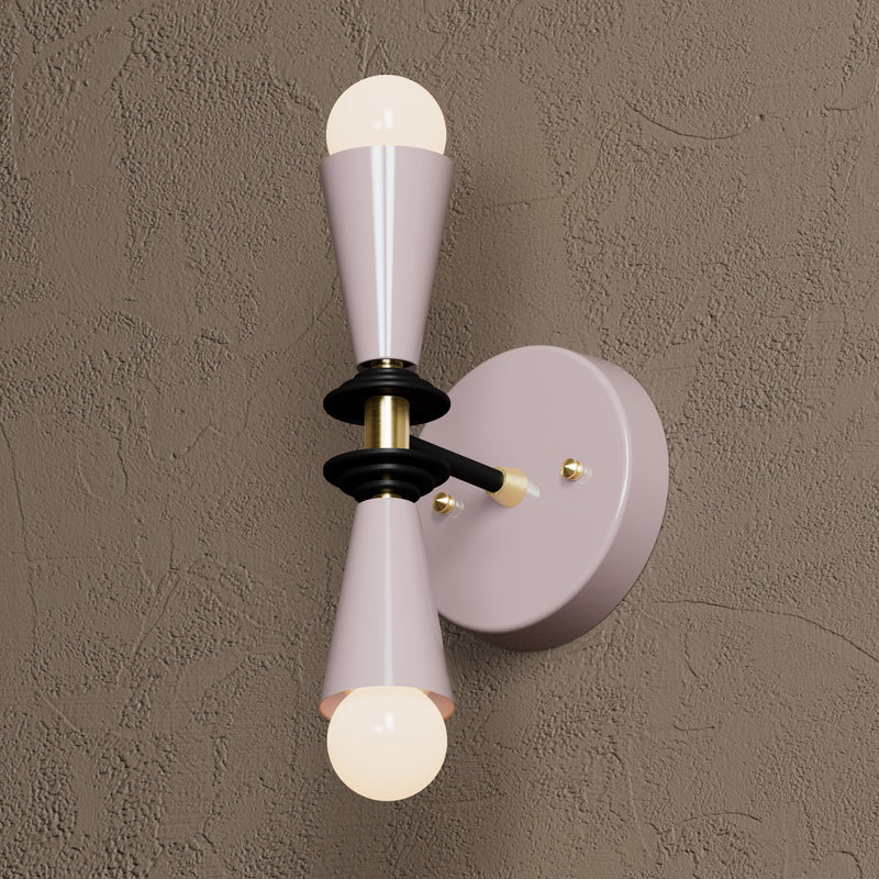 Denison - Two Light Sconce - Mauve - Wall Sconce - Custom Lighting By Velora