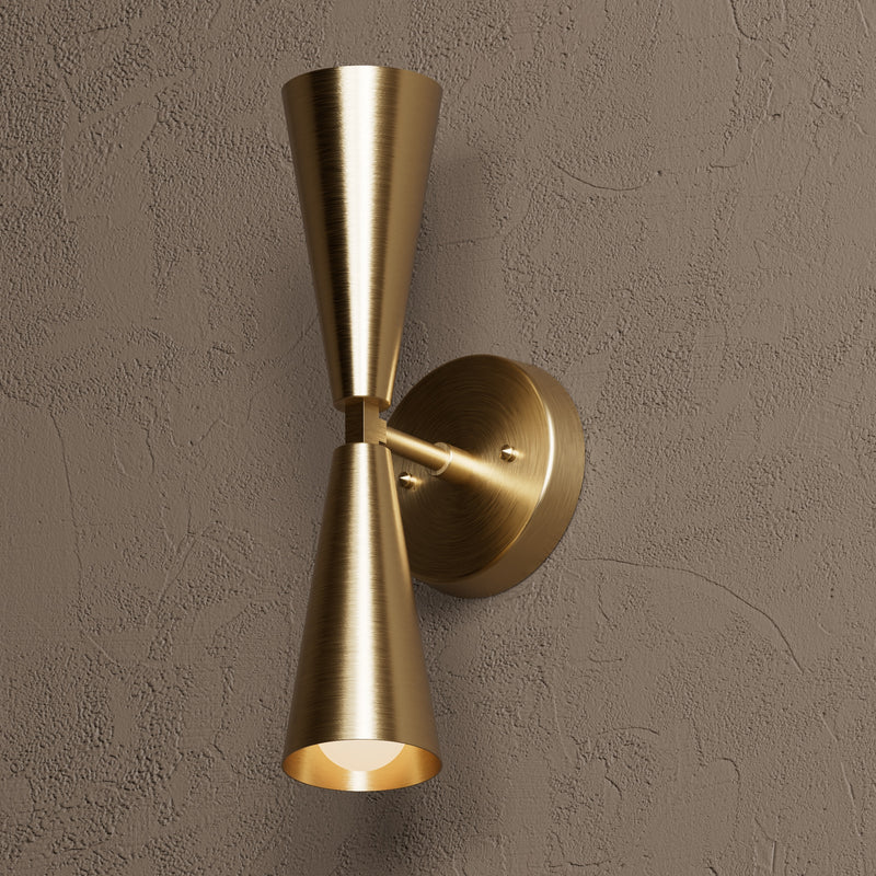 Sedona - Two Light Sconce - Antique Brass - Wall Sconce - Custom Lighting By Velora