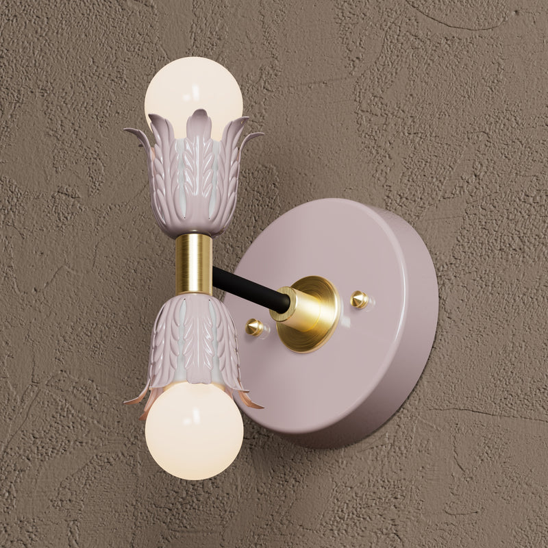 Topeka - Two Light Sconce - Mauve - Wall Sconce - Custom Lighting By Velora