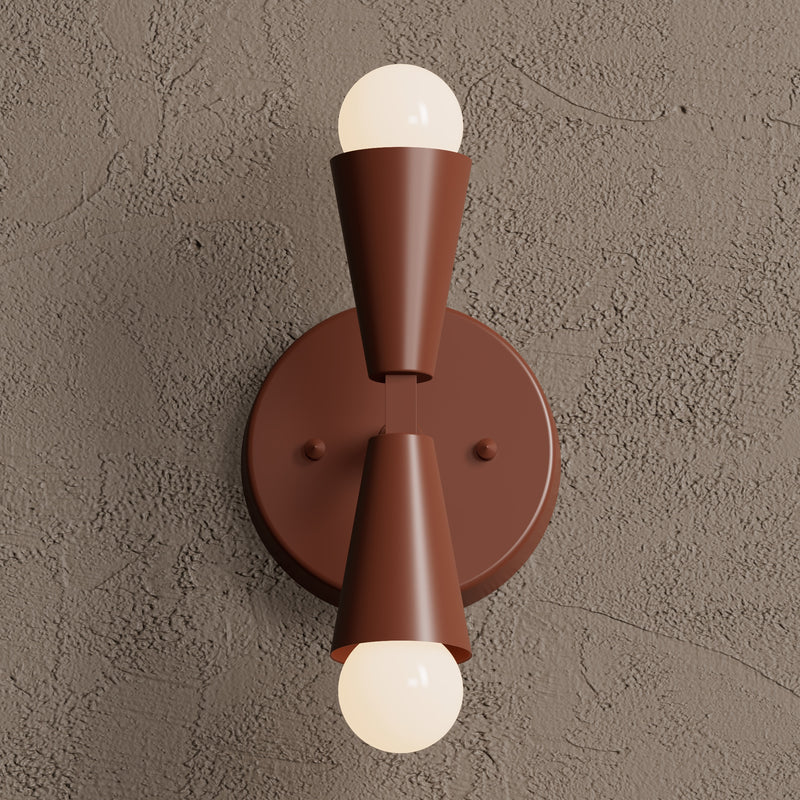 Ansonia - Two Light Mid Century Inspired Sconce - Wall Sconce - Custom Lighting By Velora