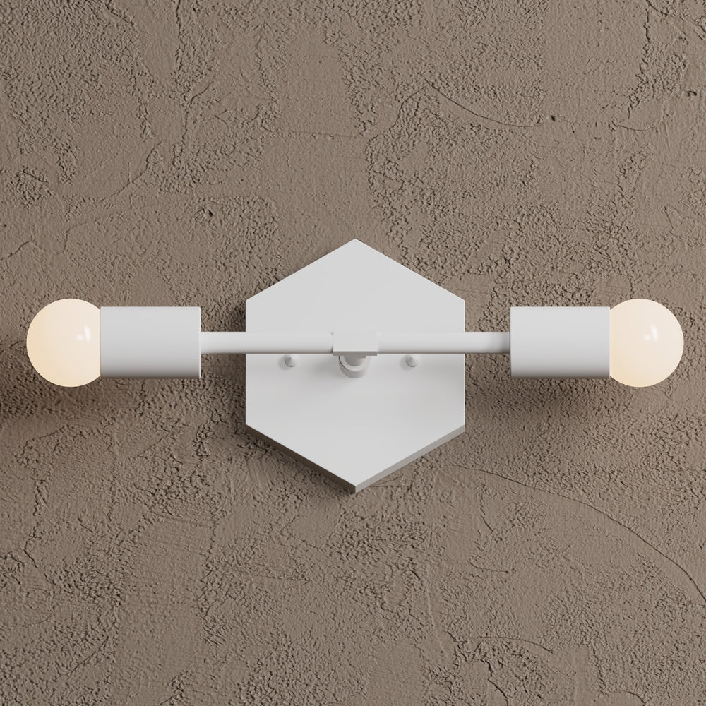 Athens - Two Light Wall Sconce Hexagon Base