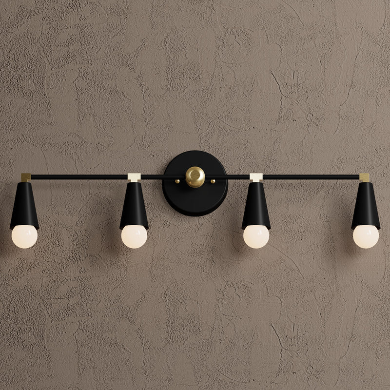 Auburn - Four Light Bathroom Vanity - Wall Sconce - Custom Lighting By Velora