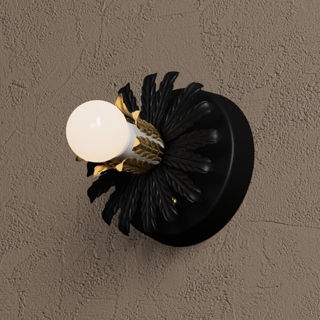 Joliet - 1 Light Sconce - Black & Brass - Wall Sconce - Custom Lighting By Velora